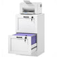 2-Drawer Vertical Filing Cabinet with Lock - White