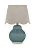 Byronburg - Ceramic Table Lamp - Blue / Beige