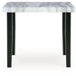 Mervannie - Square Dining Room Counter Table - Gray / Black