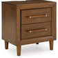 Lyncott - Brown - Two Drawer Night Stand