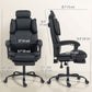 Reclining Executive Office Chair with Headrest and Footrest - Black