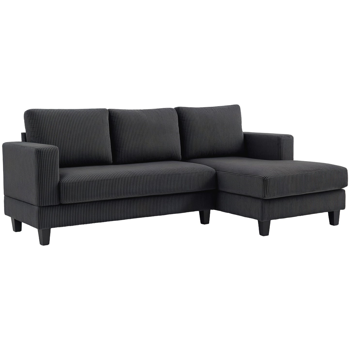 Dana L Shape Sofa with Chaise-Grey