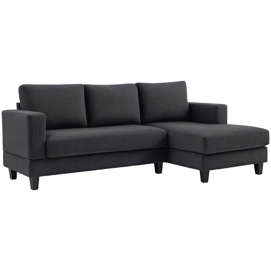 Dana L Shape Sofa with Chaise-Grey