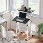 Stand Up Desk, Height & Angle Adjustable Computer Desk with Wheels for Standing or Sitting, Laptop Table, Black