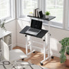 Stand Up Desk, Height & Angle Adjustable Computer Desk with Wheels for Standing or Sitting, Laptop Table, Black