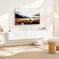 70.9" Floating TV Stand with 2 Flip Doors - High Gloss White