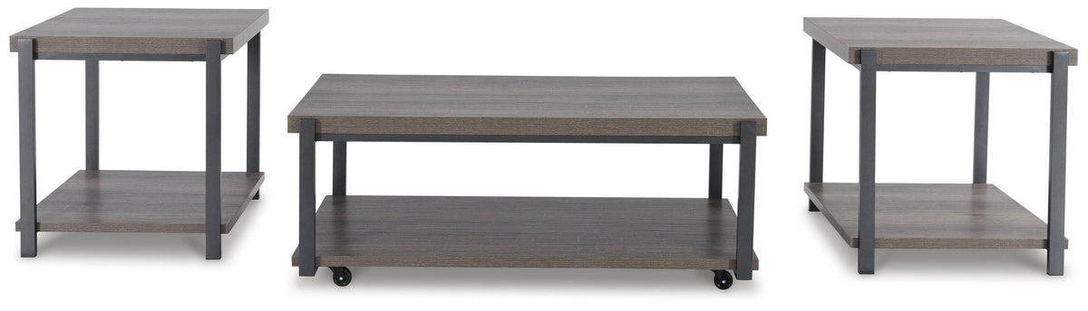 Wilmaden - Gray / Black - Occasional Table Set (Set of 3) - Forward Furniture