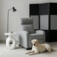 Manual Recliner Chair with Linen Touch - Light Grey