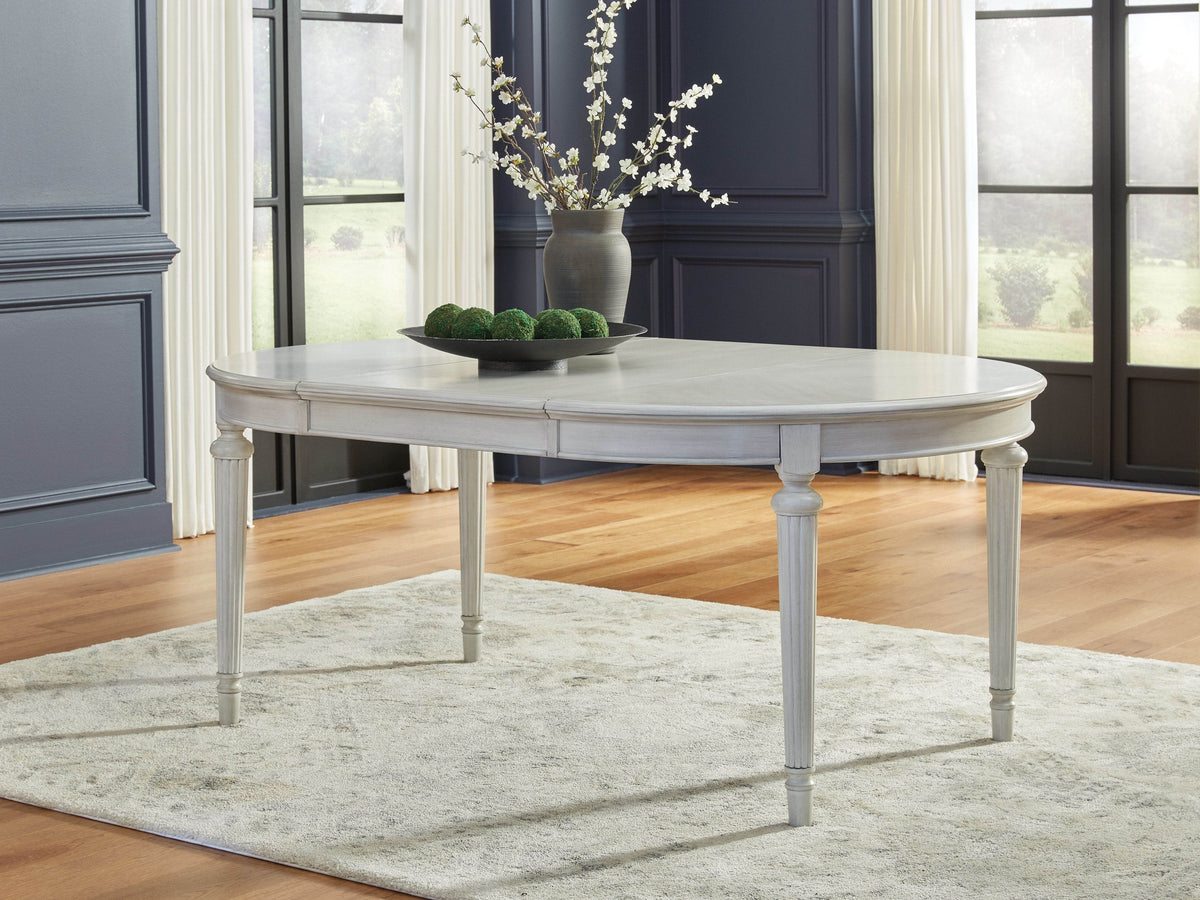 Montelaine - Antique White - Oval Dining Room Extension Table - Forward Furniture