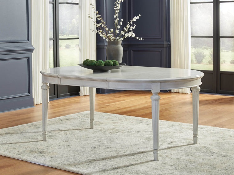 Montelaine - Antique White - Oval Dining Room Extension Table - Forward Furniture