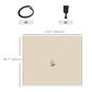 Gazebo Curtains, 10' x 10' Universal Replacement Privacy Curtain, 4-Panels Sidewall with Hooks/C-Rings, Beige