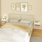 Floating Bedside Tables Set of 2, Wall-Mounted Nightstand, High Gloss White