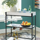 Bayflynn - White / Black - Bar Cart