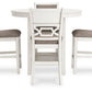 Erinberg - Antique White - Dining Room Counter Table Set (Set of 5)