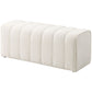 43" Upholstered Bedroom Bench Modern End of Bed Bench Load up to 485 lbs for Bedroom Hallway Living Room Cream White