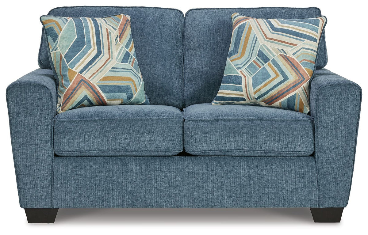 Cashton - Loveseat - Blue