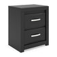 Stabotta - Two Drawer Night Stand - Black