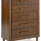 Lyncott - Brown - Five Drawer Chest