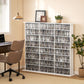 Media Storage Cabinet, 8-Tier DVD Shelf with 18 Adjustable Shelves, Holds 1032 CDs, 594 DVDs or Blu-rays, White