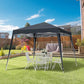 8' x 8' Pop Up Canopy, Outdoor Foldable Tent, Portable Canopy Tent with Carrying Bag for Camping, Party, Picnic, Black