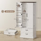 72" LED Pantry Cabinet with 2 Drawers - White