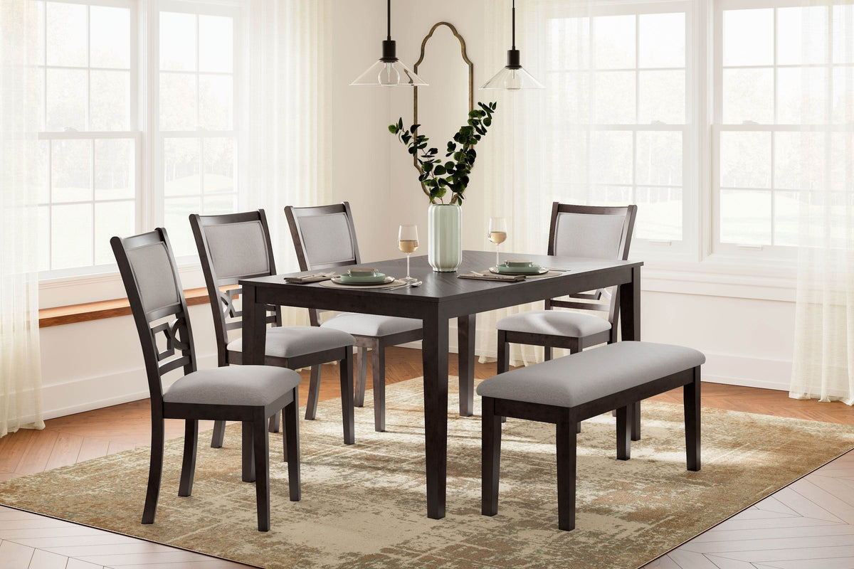 Langwest - Brown - Dining Room Table Set (Set of 6) - Forward Furniture