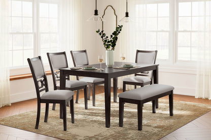 Langwest - Brown - Dining Room Table Set (Set of 6) - Forward Furniture