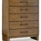 Sherbana - Light Brown - Five Drawer Chest