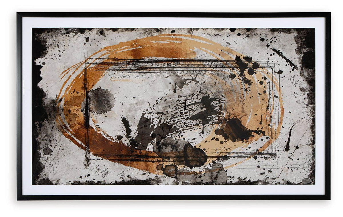 Clefting - Black / Caramel / Tan - Wall Art - Forward Furniture