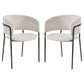 Modern Corduroy Side Chair with Ergonomic Curved Back, Minimalist Lounge Chair for Living Room, 30.5" L x 21.5" W x 19.5" H, Beige