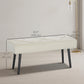 39" Upholstered End-of-Bed Bench - Cream White
