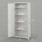 71" Tall Garage Cabinet, Metal Storage Cabinet with 2 Doors, 4 Adjustable Shelves for Home Office, Study, Garage, White