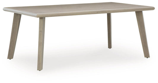 Cliff Trails - Beige - Rectangle Dining Table With Umbrella Option - Forward Furniture