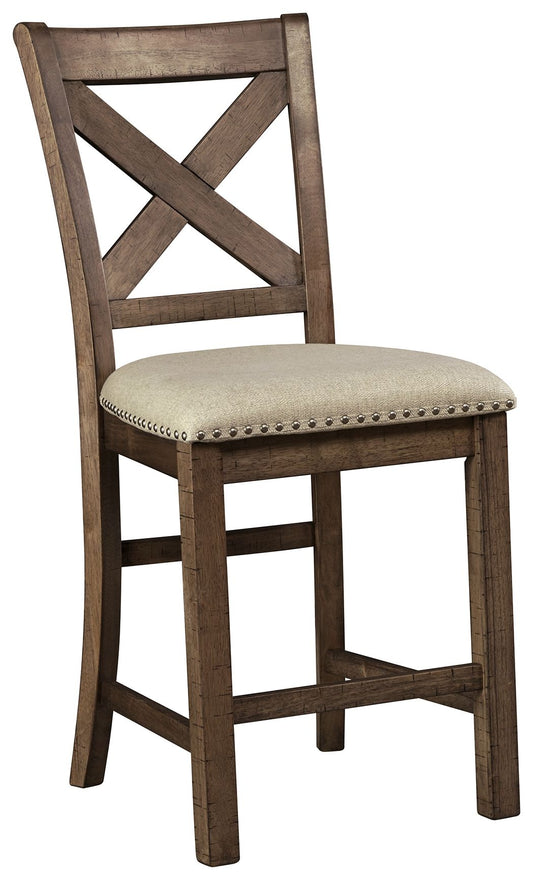 Moriville - Beige - Upholstered Barstool (Set of 2)