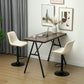Adjustable Barstools Set of 2, Swivel Bar Stools with Back and Footrest for Kitchen Island Counter, Beige