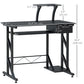 Computer Desk with Keyboard Tray and Drawer - Black