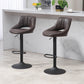 Faux Leather Swivel Bar Stools Set of 2 - Brown