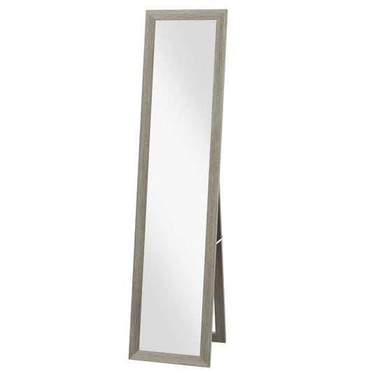 15" x 62" Full Length Mirror for Bedroom, Free Standing Dressing Mirror, Wall Mirror for Living Room, Grey
