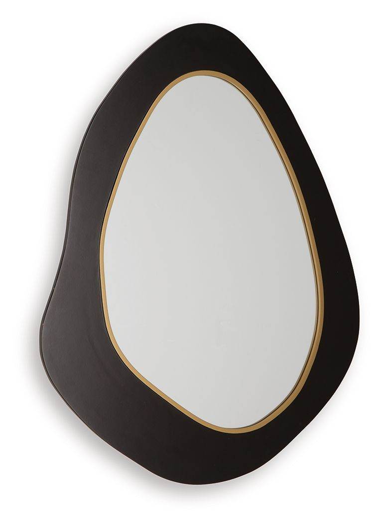 Kierlock - Black / Gold Finish - Accent Mirror - Forward Furniture