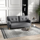 58" 2 Seat Sofa, Modern Love Seats Furniture, Upholstered 2 Seater Couch, Solid Wood Frame, Grey