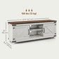 Farmhouse TV Stand with Barn Doors for 65" TV - Distressed White