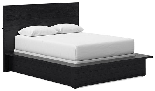 Londer - Black - Queen Panel Bed - Forward Furniture