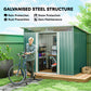 6' x 8.5' Outdoor Metal Garden Shed Utility Tool Storage Steel Backyard House, Dark Green