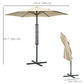 10ft Cantilever Patio Umbrella Offset Parasol with Crank Handle, Cross Base for Garden, Deck, Cream White