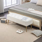 44" Upholstered End of Bed Bench with Padded Cushion - Cream White