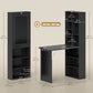 Fold-Out Wall-Mount Desk with Blackboard - Black
