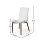 Set of 2 Scandinavian Dining Chairs with Solid Rubberwood Legs, High Back, Contemporary Fabric Side Chairs, 20" L x 21.5" W x 35.5" H, Beige