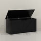 39.4 Inches Storage Chest, Storage Trunk with 2 Safety Hinges for Living Room, Black Wood Grain