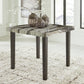 Jeshina - Dark Brown / Beige - Square Dining Room Counter Table