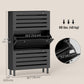 Narrow Shoe Storage Cabinet, 3 Flip Drawers, Adjustable Shelves, 18-24 Pairs Capacity, Black